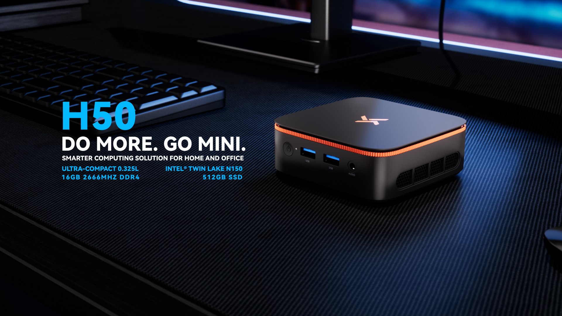 Huidun 2026 New H50 Mini PC W-11 Pro, Intel Twin Lake N150 (Defeat